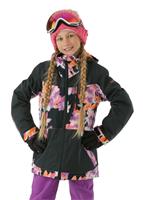 Presence Parka Girl Jacket - True Black Jorja (KVJ3) - Roxy Presence Parka Girl Jacket - WninterKids.com                                                                                                     