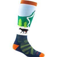 Youth Darn Tough Pow Cow OTC Midweight with Cushion Sock - Green - Youth Darn Tough Pow Cow OTC Midweight with Cushion Sock                                                                                              