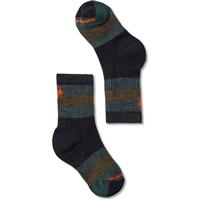 Smartwool Full Cushion Hiking Striped Crew Socks - Kid's - Black / Military Olive