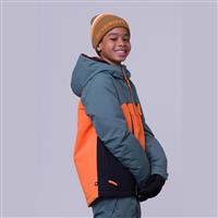 Boys Geo Insulated Jacket - Cypress Green Colorblock