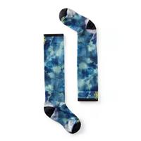 Youth Ski Zero Cushion Tie Dye Print OTC Socks - Deep Navy