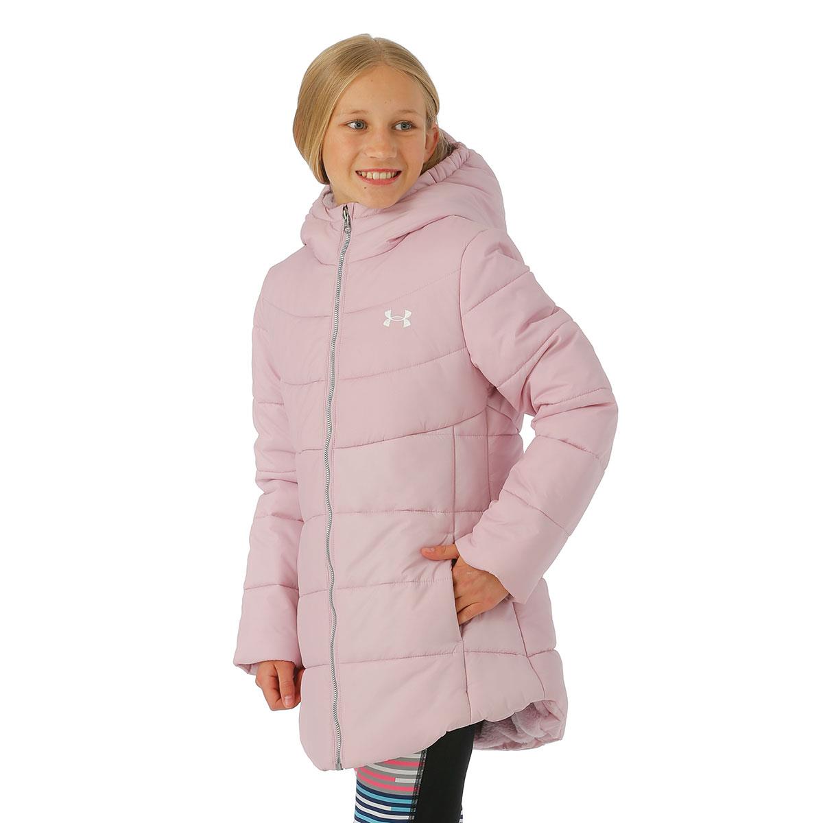 Puffer Jacket (Pink) Under Armour Girls' Coat | WinterKids
