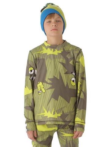 Boys Camotooth Base Layer Top (Army)