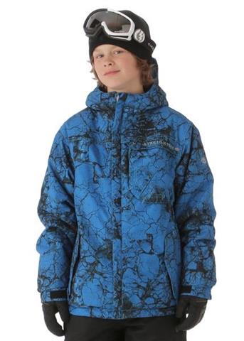 Boys Mannual Cracked Insulated Jacket (Blue)
