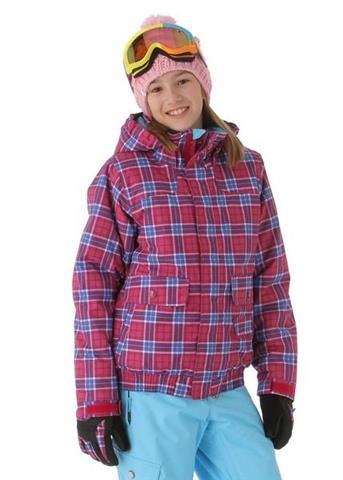 Girls Twist Bomber Jacket (Tart Punkstar Plaid)