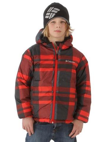 Boys Starstride Reversible Jacket (Black/Bright Red Plaid)