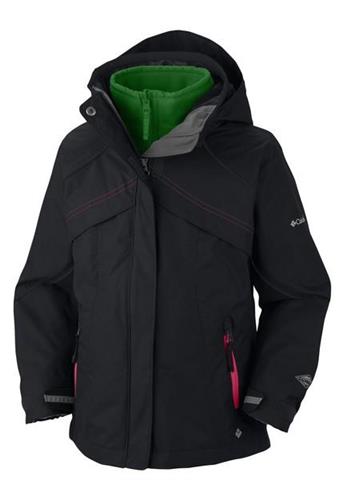 Girls Bugaboo 3-in-1 Jacket (Black/Fuse Green)