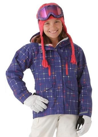 Girls Chic to Peak 3-in-1 Jacket (Light Grape Star Print)