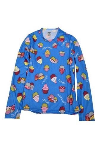 F12 Youth Pepper Skins Print Crewneck (Cupcakes/Blue)