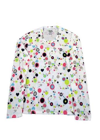 F12 Youth Pepper Skins Print Crewneck (Dots &amp; Hearts/White)