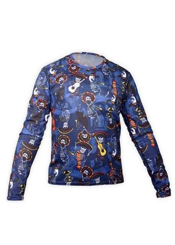 F12 Youth Pepper Skins Print Crewneck (Mariachi/Navy)