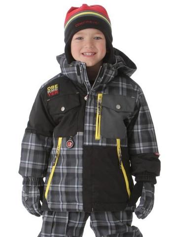 Boys Superpipe Jacket (Slate Flannel Plaid)