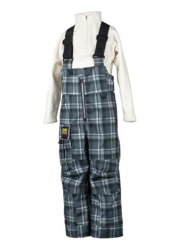 Boys Volt Suspender Pants (Slate Flannel Plaid)