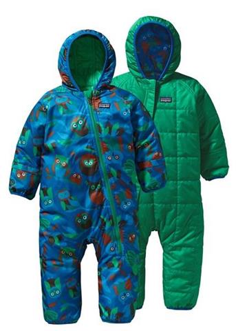 Baby Reversible Puff-Ball Bunting (Owlet: Brilliant Green)