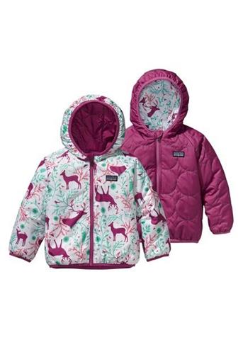 Baby Reversible Puff-Ball Jacket (Fawna: Birch White)