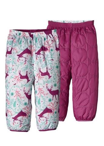 Baby Reversible Puff-Ball Pants (Fawna: Birch White)
