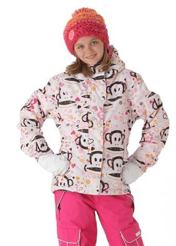 Girls Julius Sketch Insulated Jacket (White)