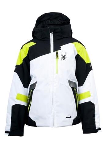 Boys Leader Jacket (White/Black/Sharp Lime)