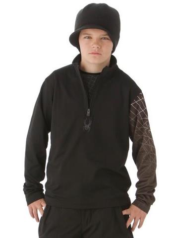 Boys Linear Web Dry W.E.B. T-Neck (Black/White)