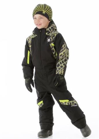 Mini Journey Suit (Black/Sharp Lime Mosaic Print)