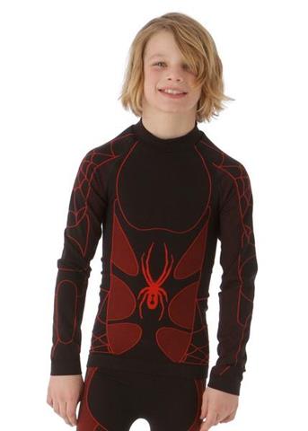 Boys Sprint Seamless L/S Top (Black/Red)