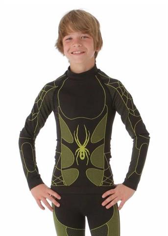 Boys Sprint Seamless L/S Top (Black/Sharp Lime)