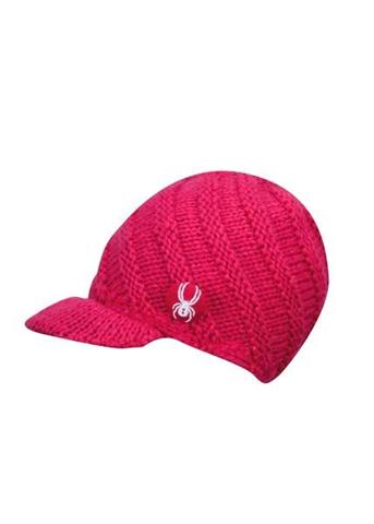 Girls Brim Hand Knit Hat (Diva Pink)