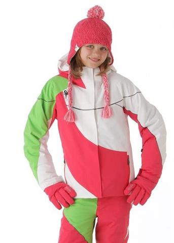 Girls Tresh Jacket (White/Diva Pink/Green Flash)