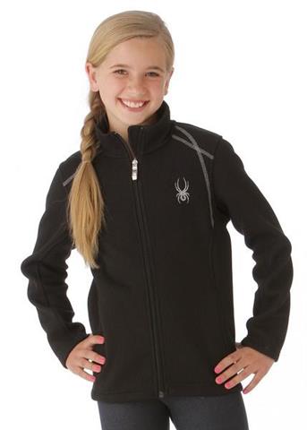 Girls Virtue Full Zip Sweater (Black/Silver)