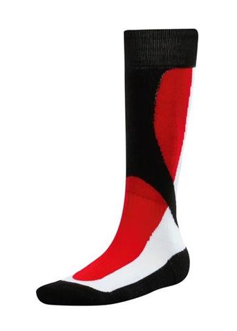 Boys Flag Ski Sock (Black/White/Red)