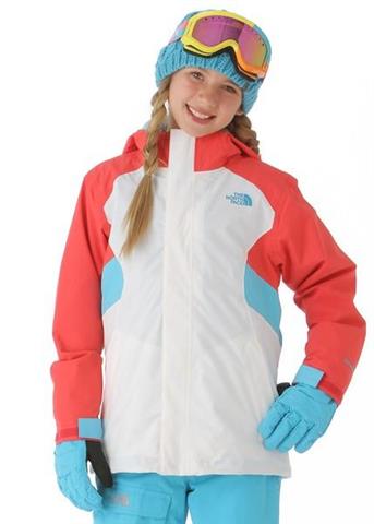 Girls Fallon Triclimate 3-in-1 Jacket (TNF White/Teaberry Pink)