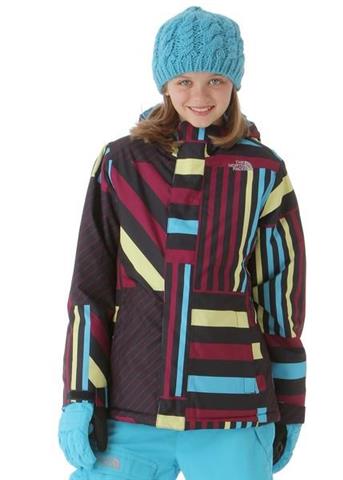 Girls Insulated Denay Jacket (Deep Water Blue Stripe)