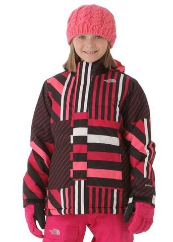 Girls Insulated Denay Jacket (Razzle Pink Stripe)