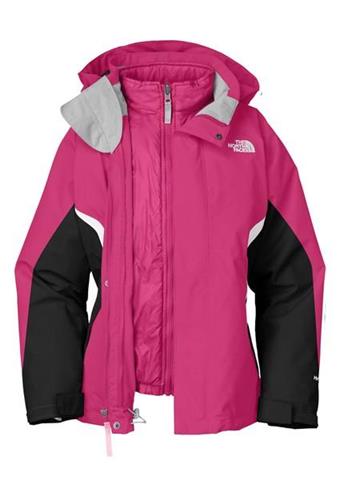 Girls Boundary Triclimate 3-in-1 Jacket (Razzle Pink/TNF Black)