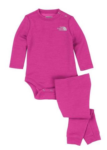 Infant Baselayer Snapsuit Set (Razzle Pink)