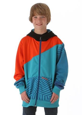 Bulldog Block Hooded Full Zip (Arctic Blue)