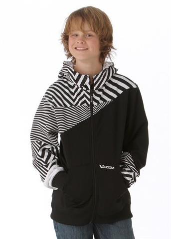 Bulldog Block Hooded Full Zip (Black)