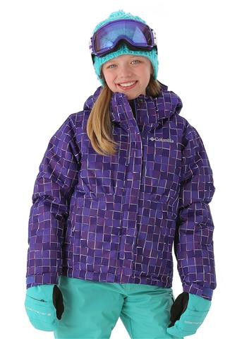 Girls Flurry Flash Jacket (Purple Lotus Print)