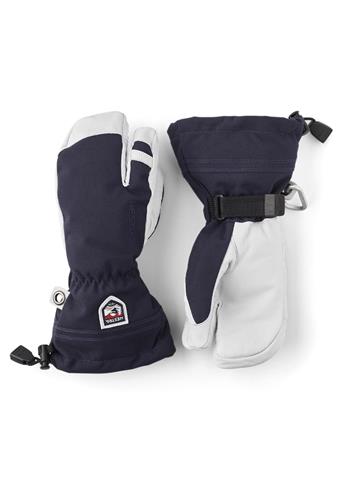 Junior Army Leather Heli Ski 3 Finger Glove