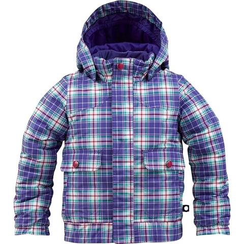 Girls Minishred Twist Jacket (Bright White Punkstar Plaid)