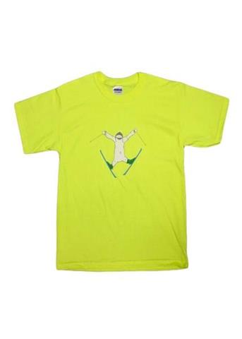 Kids Zemu Skier Tee (Safety Green)