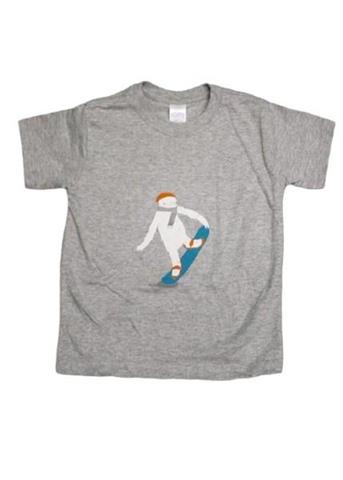 Toddler Zemu Snowboarder Tee (Heather Grey)