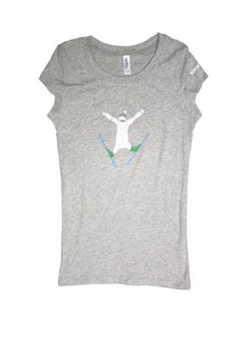 Womens Zemu Skier Tee (Heather Grey)