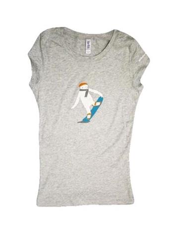 Women's Zemu Snowboarder Tee (Heather Grey)