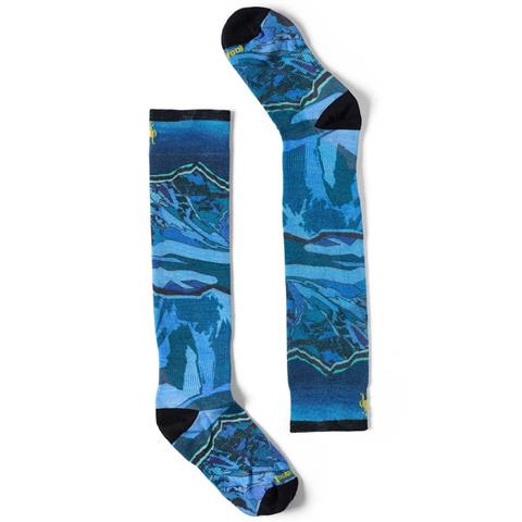 Junior Ski Zero Cushion Storm Peak Print OTC Socks