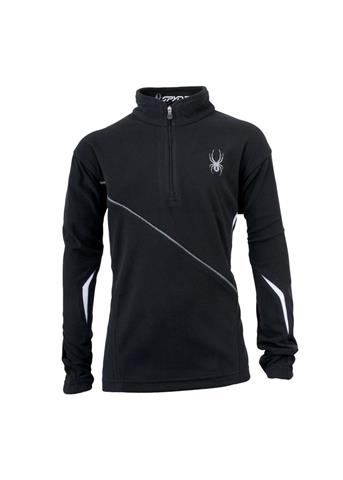 Girls Flicker Fleece T-Neck (Black)