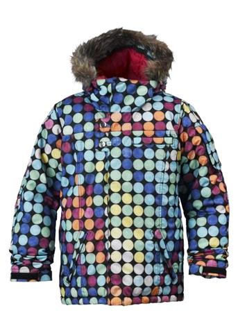 Girls Mistique Jacket (True Black Multi Dot Print) - Closeout