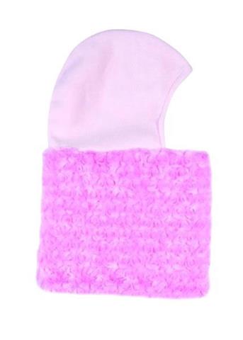 Kids Curly Fur Shellaclava (Powder Pink)