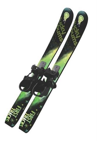 Kids Plastic Skis without Poles (Green/Black)