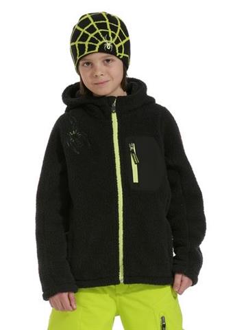 Boys Funnel Fleece Jacket (Black/Black/Sharp Lime)